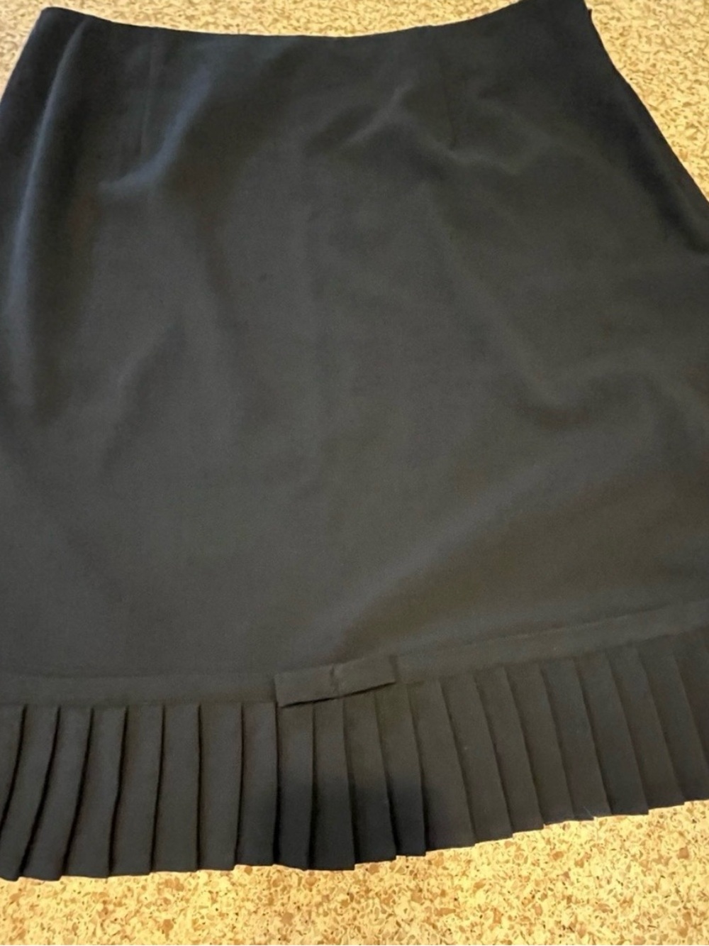 Larry Levine Pencil Skirt with Pleated Hem and Bow
